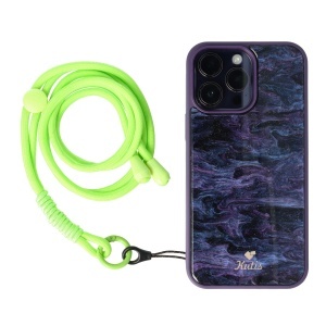 Snur textil pentru telefon mobil Lime - Img 2