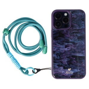 Snur textil pentru telefon mobil Teal - Img 2