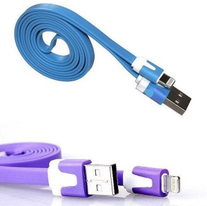 Cablu date USB flat 3 metri iPhone 5G / 5C / 5S / 6G / iPad mini - Img 3