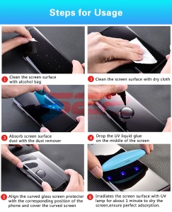 Folie protectie display sticla UV Gel Samsung Galaxy S8 Plus - Img 3