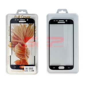 Geam CURBAT protectie display sticla 0,26 mm Samsung Galaxy S6 edge BLACK - Img 1