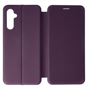 Husa FlipCover Round Carbon Samsung Galaxy A14 4G Plum