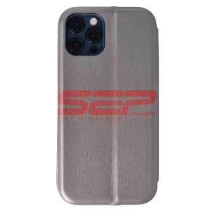 Husa FlipCover Round Samsung Galaxy A22 4G Fossil Gray - Img 3
