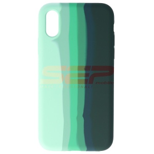 Husa silicon High Copy Rainbow Apple iPhone X No.02 - Img 1
