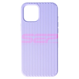 Husa silicon Woven Texture Apple iPhone 12 Pro Max Lavender