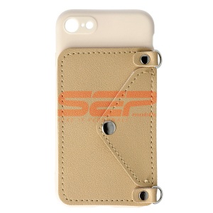 Husa TPU Crossbody Wallet Apple iPhone SE 2022 BEIGE - Img 2