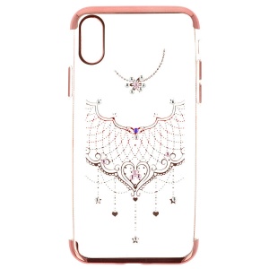 Husa TPU Diamonds Apple iPhone X NECKLACE
