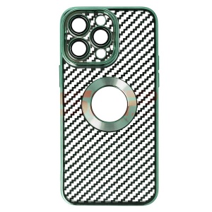 Husa TPU Luxury Carbon Fiber Apple iPhone 14 Pro Max Green