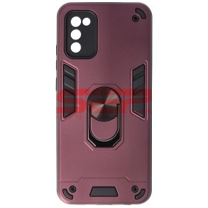 Husa TPU+PC Armor Ring Case Samsung Galaxy A02s Wine