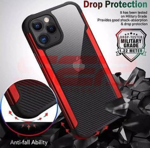 Husa TPU+PC Carbon Fiber Apple iPhone 12 Pro Max Gold - Img 5