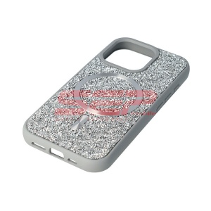 Husa TPU+PC Diamonds Magsafe Apple iPhone 15 Pro Silver - Img 2