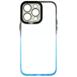 Husa TPU+PC Gradient Frame Apple iPhone 14 Pro Max Black-Blue
