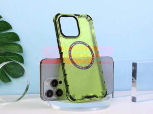 Husa TPU+PC Honeycomb Magsafe Xiaomi Redmi 13C 4G Green - Img 2