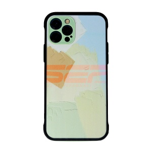 Husa TPU+PC Watercolor Apple Iphone 12 Pro Max Green - Img 1