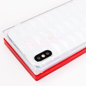 Husa TPU Square 3D Diamond Apple iPhone 7 / 8 RED - Img 5