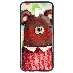 Husa UV Copy Glass Samsung Galaxy J6 Plus Bear - Img 1