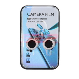 Protectie sticla camera foto Diamonds Metal Apple iPhone 14 Plus Silver