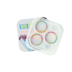 Protectie sticla camera foto Glitter Apple iPhone 13 Pro Max RAINBOW - Img 1