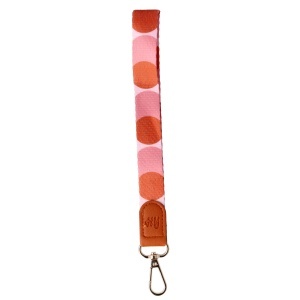 Accesoriu tip bratara textil cu carabina Pink Polka - Img 2