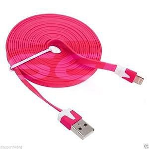 Cablu date USB flat 3 metri iPhone 5G / 5C / 5S / 6G / iPad mini - Img 4