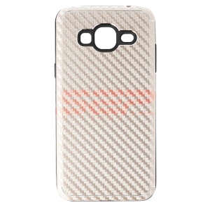 Husa ALU Carbon Samsung Galaxy J3 2016 Gold