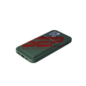 Husa TPU Card Holder Apple iPhone 12 Dark Green - Img 2