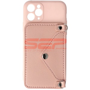 Husa TPU Crossbody Wallet Apple iPhone 11 Pro PINK - Img 2
