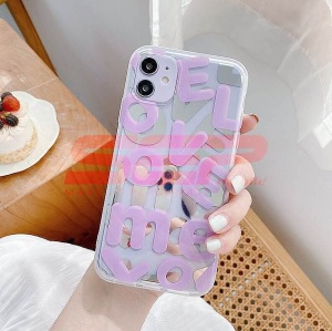 Husa TPU IMD LOVE Letters Apple iPhone 12 Pro Max PURPLE - Img 1