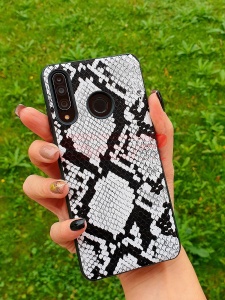 Husa TPU Leather Snake Huawei P40 Lite 5G / nova 7 SE Silver - Img 2