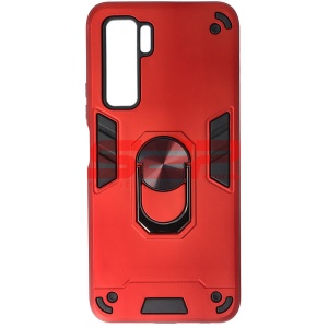 Husa TPU+PC Armor Ring Case Huawei P40 Lite 5G / nova 7 SE Red - Img 1