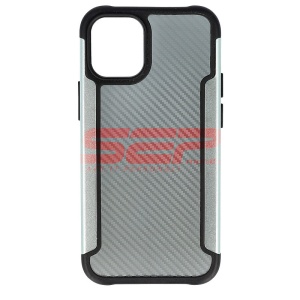 Husa TPU+PC Carbon Fiber Apple iPhone 12 mini Light Green - Img 1