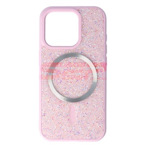 Husa TPU+PC Diamonds Magsafe Apple iPhone 15 Pro Pink - Img 1