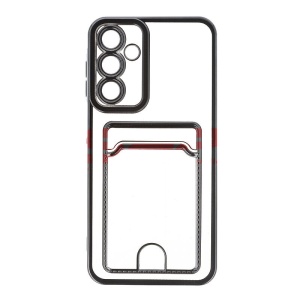 Husa TPU Plating Frame Card Holder Samsung Galaxy A16 5G Black