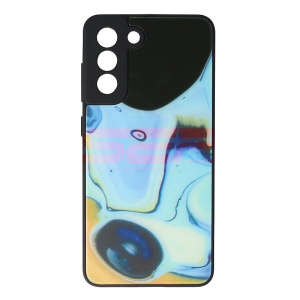 Husa TPU Watercolor Glass Samsung Galaxy S21 FE Ink Blue