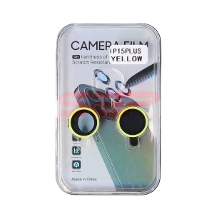 Protectie sticla camera foto Ceramic Apple iPhone 15 Plus Yellow - Img 1