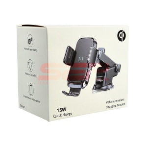 Suport auto cu incarcare wireless Quick Charge 15W pentru parbriz masina - Img 4