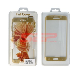 Geam CURBAT protectie display sticla 0,26 mm Samsung Galaxy S6 edge GOLD - Img 1