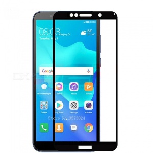Geam protectie display sticla 5D FULL GLUE Huawei Y5 Prime 2018 BLACK - Img 2