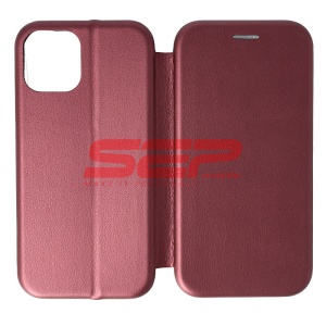 Husa FlipCover Round Apple iPhone 13 Pro Wine Red