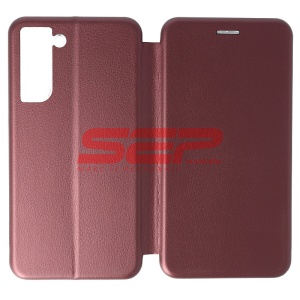 Husa FlipCover Round Samsung Galaxy S21 FE Wine