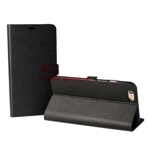 Husa FlipCover Stand Magnet Apple iPhone 6 Plus NEGRU