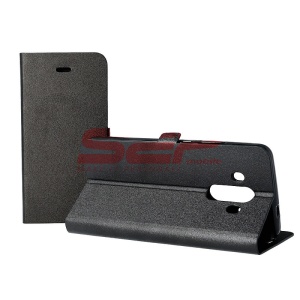 Husa FlipCover Stand Magnet Huawei Honor 7 NEGRU
