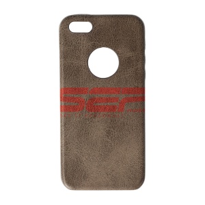 Husa Leather Vintage Tatoo Apple iPhone 5G / 5S / SE BROWN