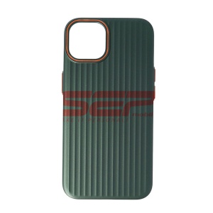 Husa PC Metallic Lines Apple iPhone 13 Green - Img 1
