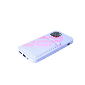 Husa TPU Card Holder Apple iPhone 12 Lavander - Img 2