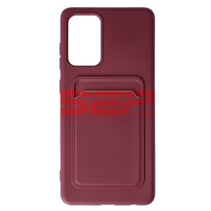 Husa TPU Card Holder Samsung Galaxy A72 Burgundy - Img 1