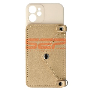 Husa TPU Crossbody Wallet Apple iPhone 12 mini BEIGE - Img 2