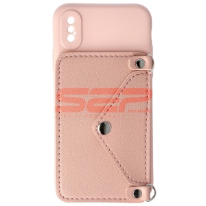 Husa TPU Crossbody Wallet Apple iPhone XS PINK - Img 3