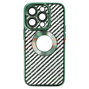Husa TPU Luxury Carbon Fiber Apple iPhone 14 Pro Green