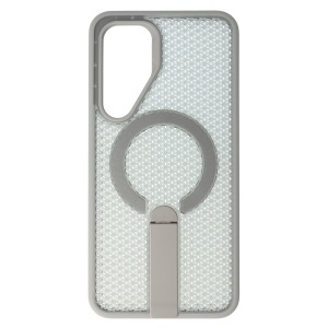 Husa TPU+PC 3D Grid Samsung Galaxy S25 FE Titanium Grey